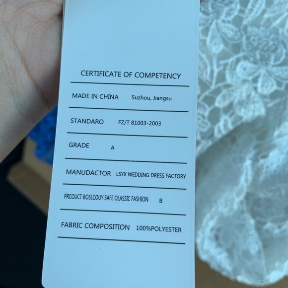 MISS.VEIL LACE HIGH NECK HIGH LOW WEDDING DRESS NEW WITH TAGS - Picture 11 of 14